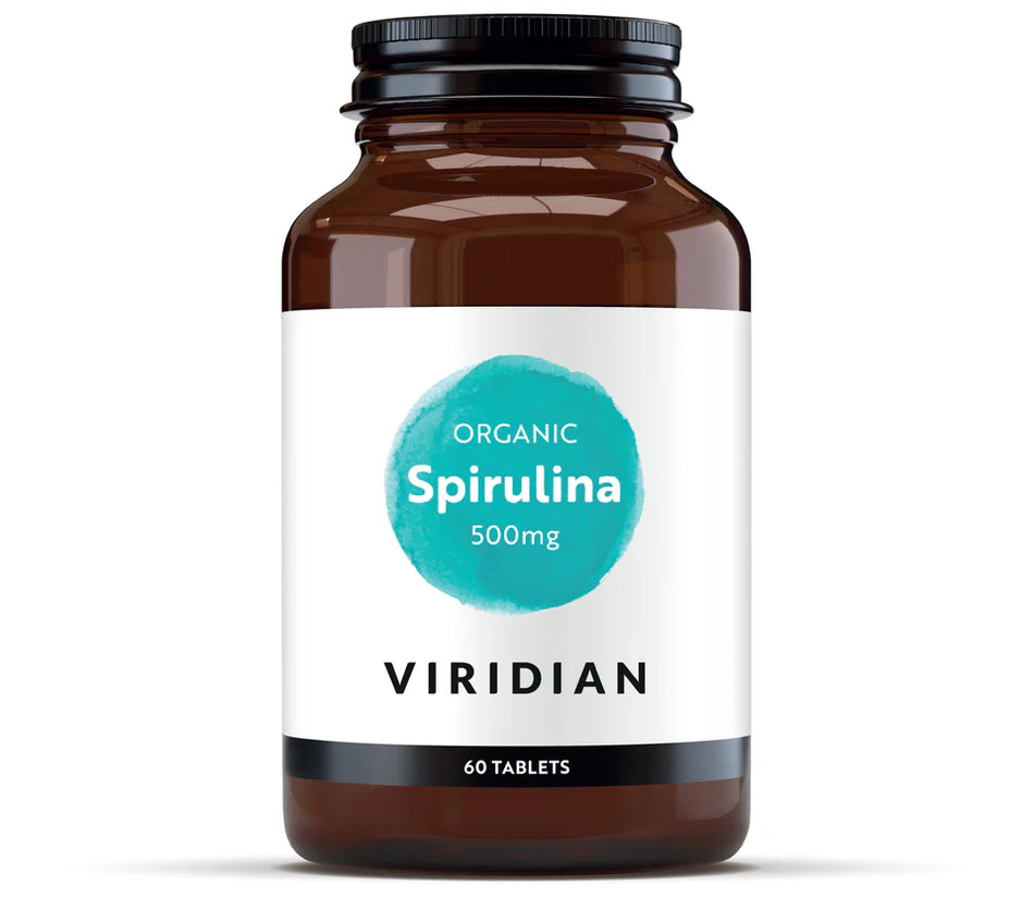 Viridian 100% Organic Spirulina 500mg 60 Vegetarian Tablets