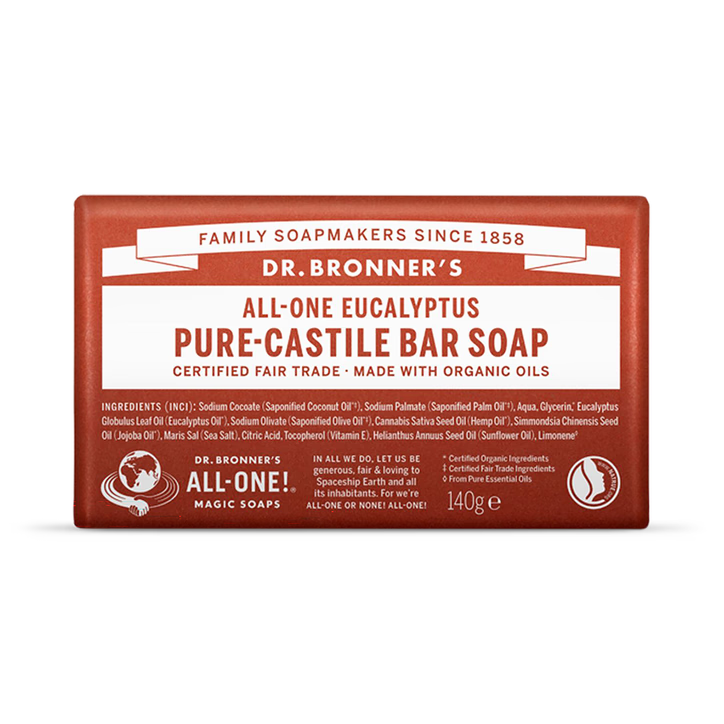 Dr. Bronner's All-One Eucalyptus Pure-Castile Bar Soap 140g