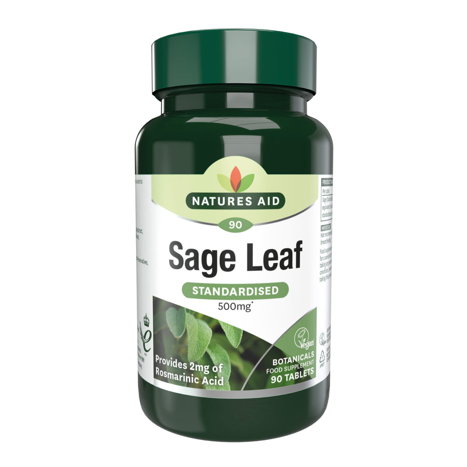 Natures Aid Sage Leaf 50mg 90 Tablets