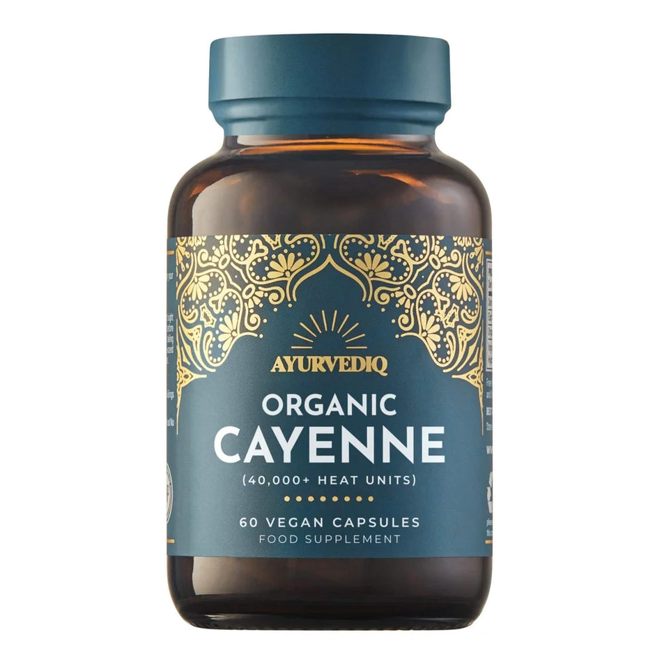 Ayurvediq Organic Cayenne 60 Vegan Capsules