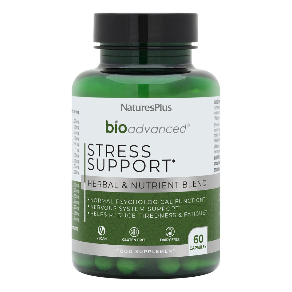 Natures Plus Bioadvanced Stress Support 60 Vegan Capsules