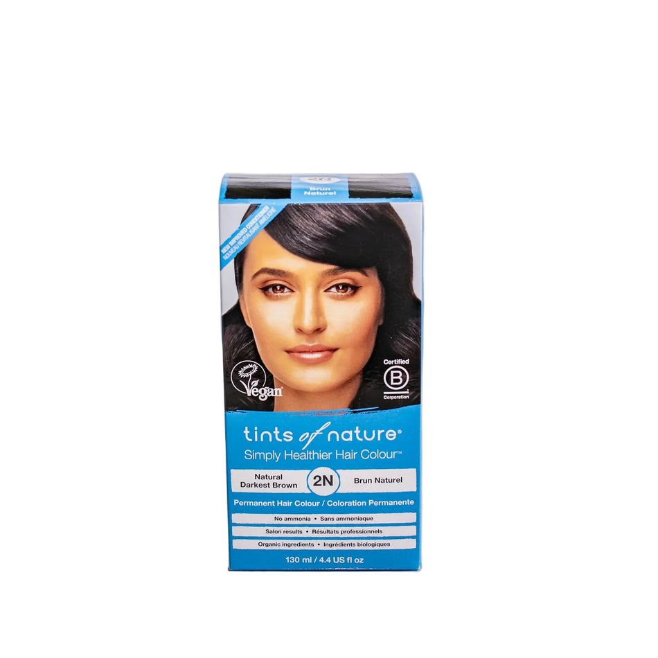 Tints Of Nature 2N Natural Darkest Brown Permanent Hair Colour 130ml