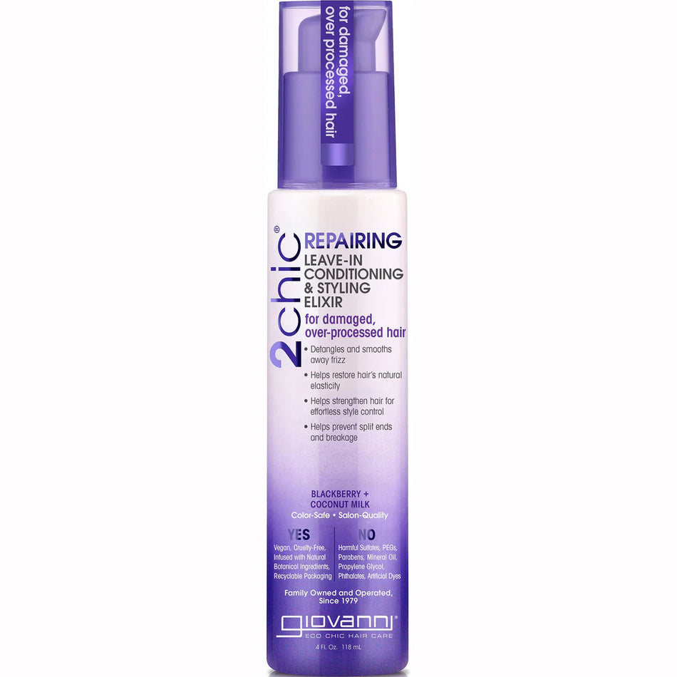 Giovanni Blackberry + Coconut Milk Repairing Leave-In Conditioning & Styling Elixir 118ml