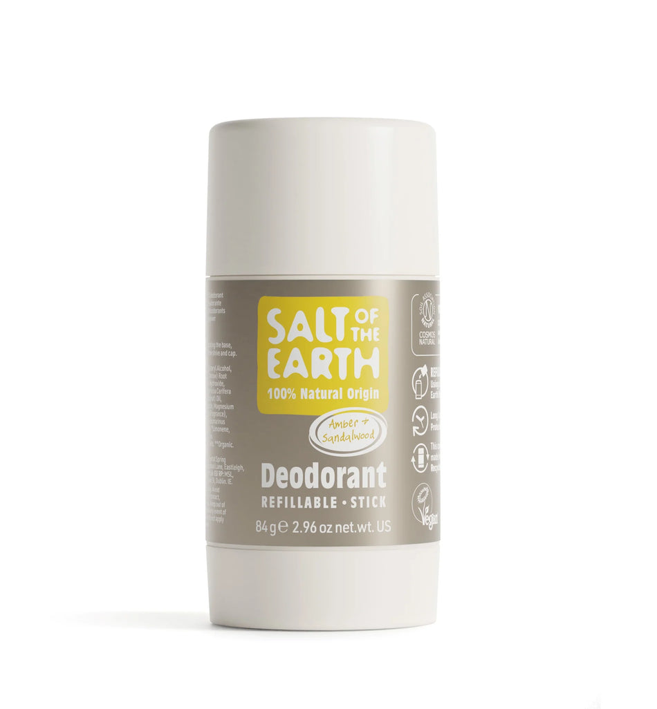 Salt Of The Earth Amber & Sandalwood Natural Deodorant Stick 84g