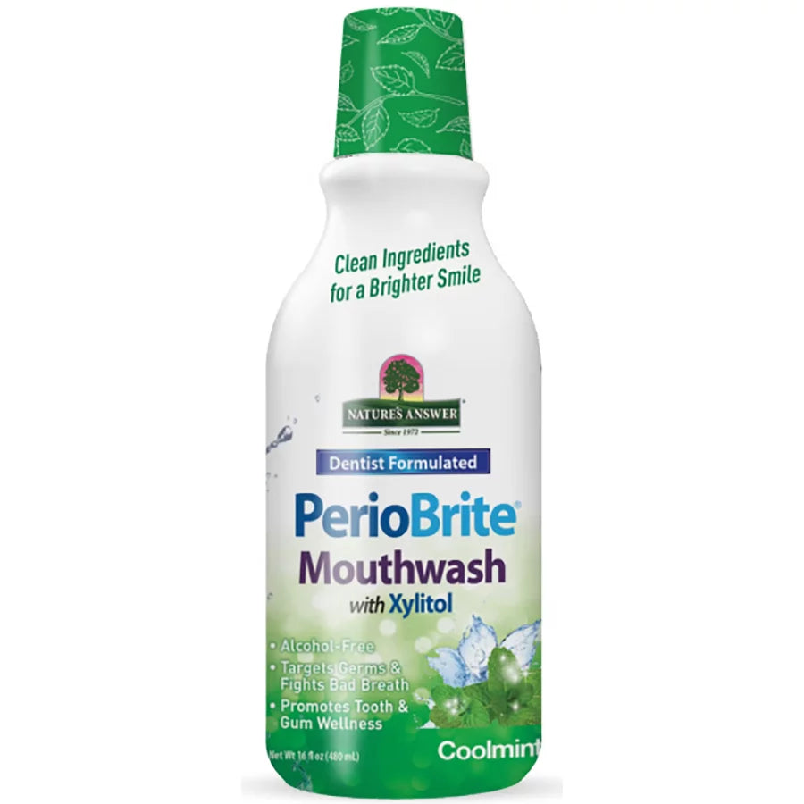 Nature's Answer PerioBrite Coolmint Mouthwash 480ml with Xylitol