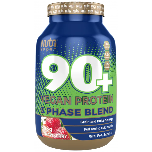 Nutrisport 90+ Protein Vegan Strawberry Flavored 908g