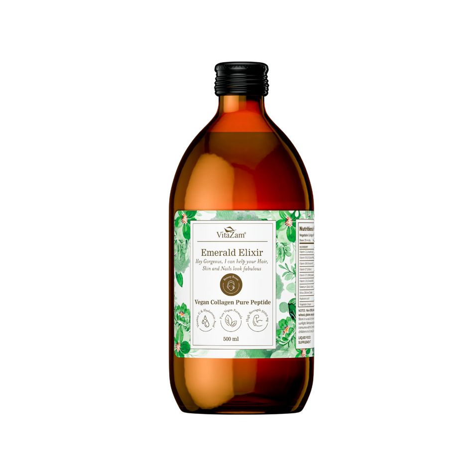 Vitazam Emerald Elixir Vegan Collagen Pure Peptide 500ml Liquid