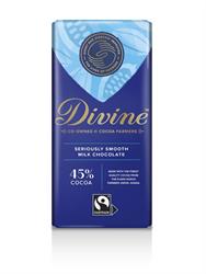 Divine Chocolate - Fairtrade 45% cocoa Milk Choc