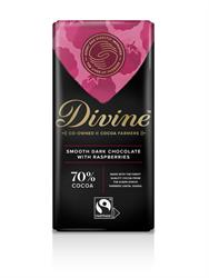 Divine Chocolate - Dark Choc with Raspberries