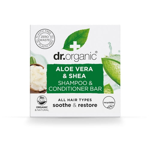 Dr. Organic Aloe Vera & Shea Shampoo & Conditioner Bar 75g