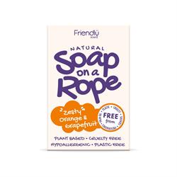 Friendly Soap - Orange - Soap On A Rope 125g