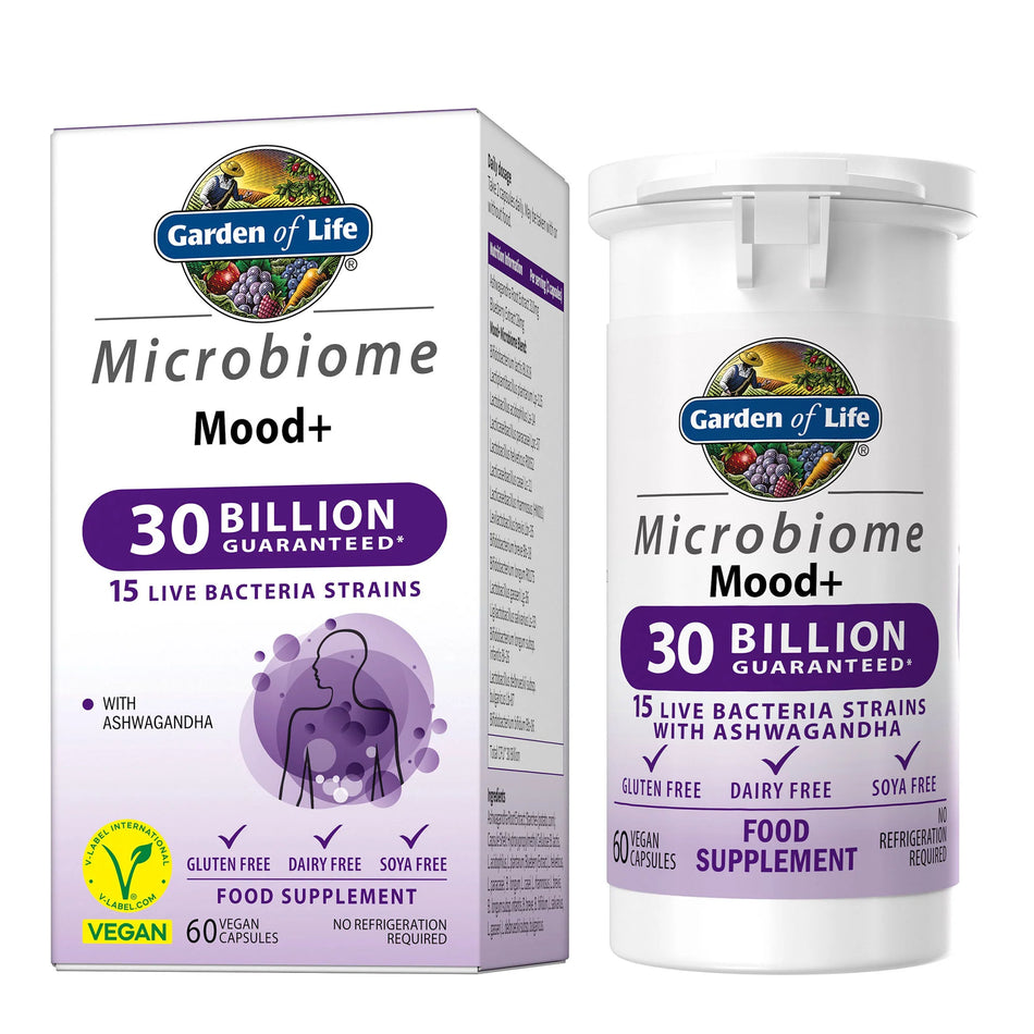 Garden of Life Microbiome Probiotics Mood+ 60 Vegan Capsules