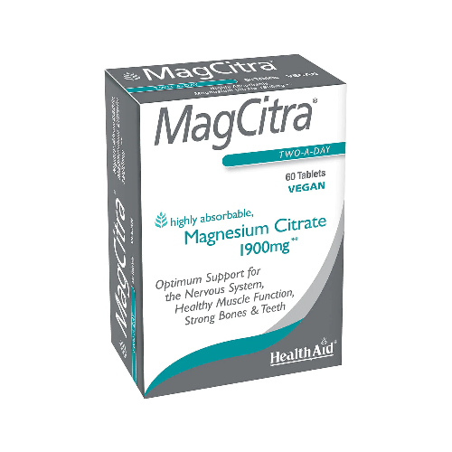 HealthAid MagCitra (Elemental Magnesium) Blister 60 Tablets