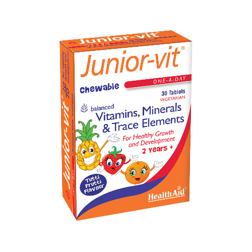 HealthAid Junior-vit Chewable (Tutti-Fruity Flovour) (Age 2 plus) Blister 30 Tablets