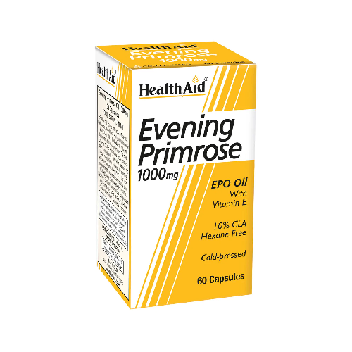 HealthAid Evening Primrose Oil 1000mg + Vitamin E 60 Capsules