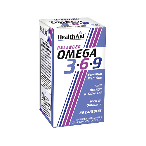 HealthAid Omega 3-6-9 (EPA, DHA, GLA, Linoleic acid, oleic acid) 60 Capsules