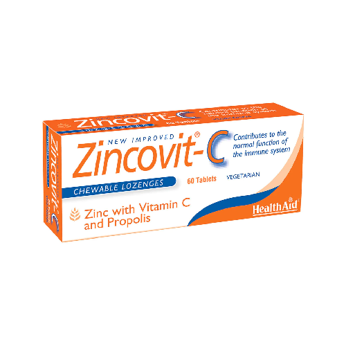 HealthAid Zincovit - C (Zinc, Vit C & Propolis) 60 Tablets