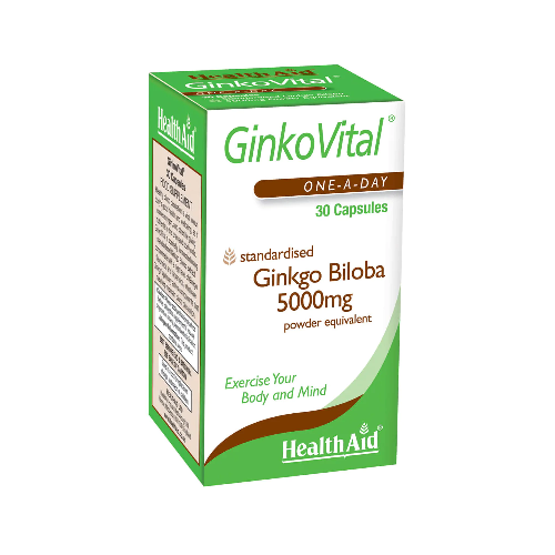 HealthAid Ginko Vital Gingko Biloba 5000mg 30 Capsules