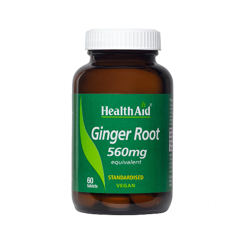 HealthAid Ginger Root 560mg 60 Tablets