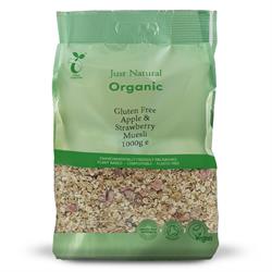 Just Natural Gluten Free - Org GF Apple &amp; Strawb Muesli