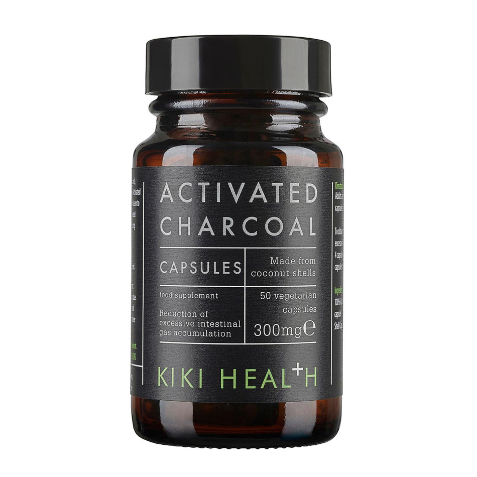 Kiki Health Activated Charcoal 300mg 50's Vegetarian Capsules