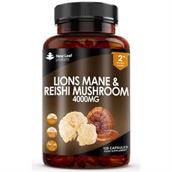 New Leaf Products - Lions Mane &amp; Reishi Capsules