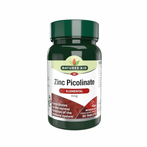 Natures Aid Zinc Picolinate 15mg 30 Tablets