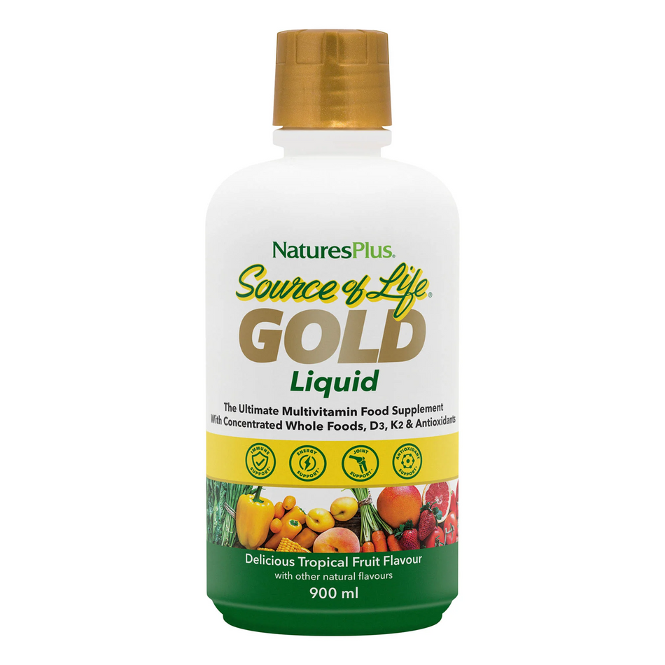 Natures Plus Gold Liquid 900ml Delicious Tropical Fruit Flavour