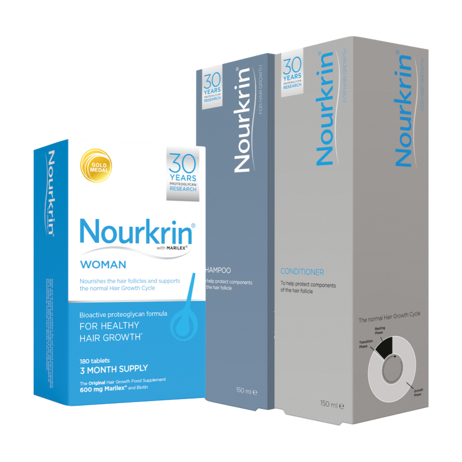 Nourkrin Woman Value Pack 180 Tablets, Shampoo and Conditioner