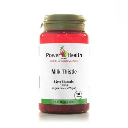Power Health Milk Thistle 80mg Silymarin 100mg Vegtarian and Vegan 90 Tabs