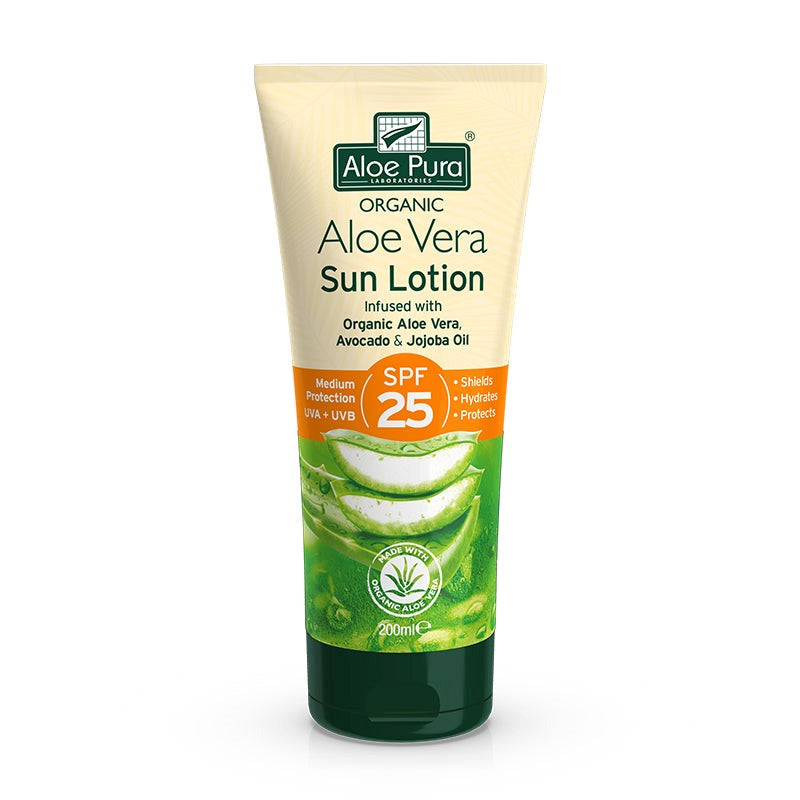 Aloe Pura Organic Aloe Vera Sun Lotion SPF 25 200ml
