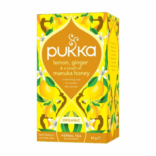 Pukka Organic Lemon Ginger Manuka 20 Tea Bags