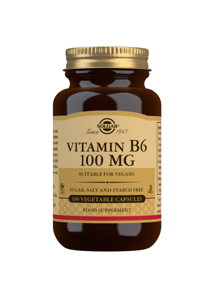 Solgar Vitamin B6 100 mg 100 Vegetable Capsules