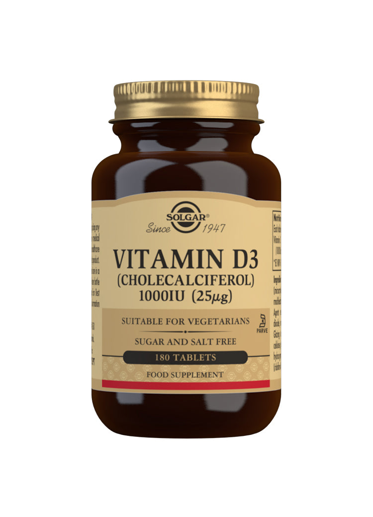 Solgar Vitamin D3 1000IU (25 ug) 180 Tablets