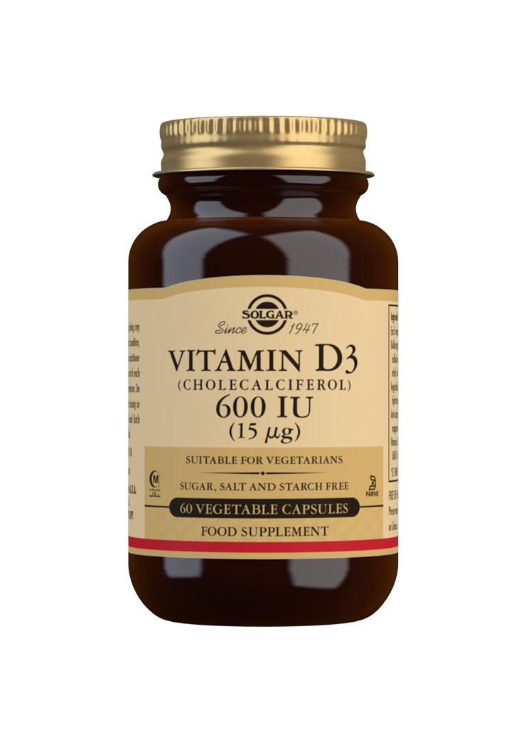 Solgar Vitamin D3 (Cholecalciferol) 600 IU Vegetable 60 Capsules