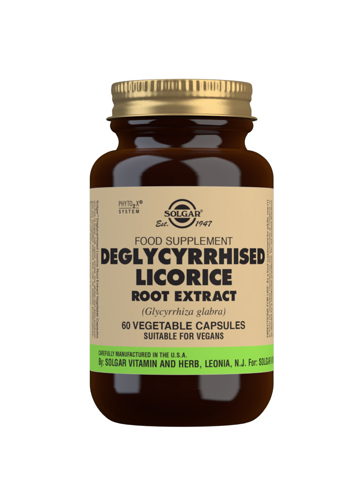 Solgar Deglycyrrhised Licorice Root Extract 60 Vegetable Capsules