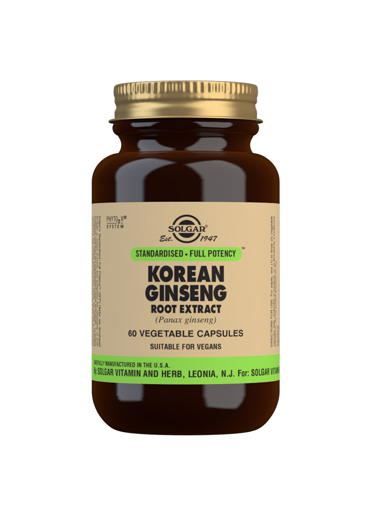 Solgar Korean Ginseng Root Extract 60 Vegetable Capsules