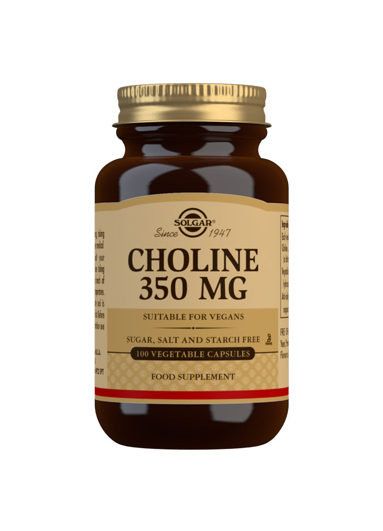 Solgar Choline 350mg 100 Vegetable Capsules