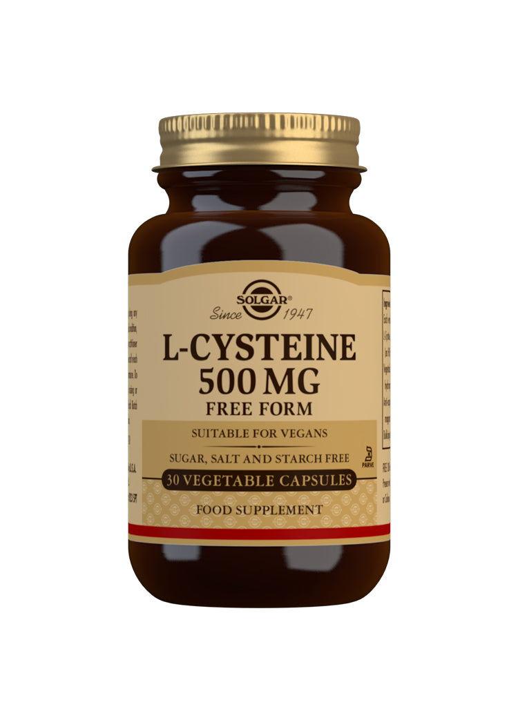 Solgar L-Cysteine 500mg 30 Vegetable Capsules