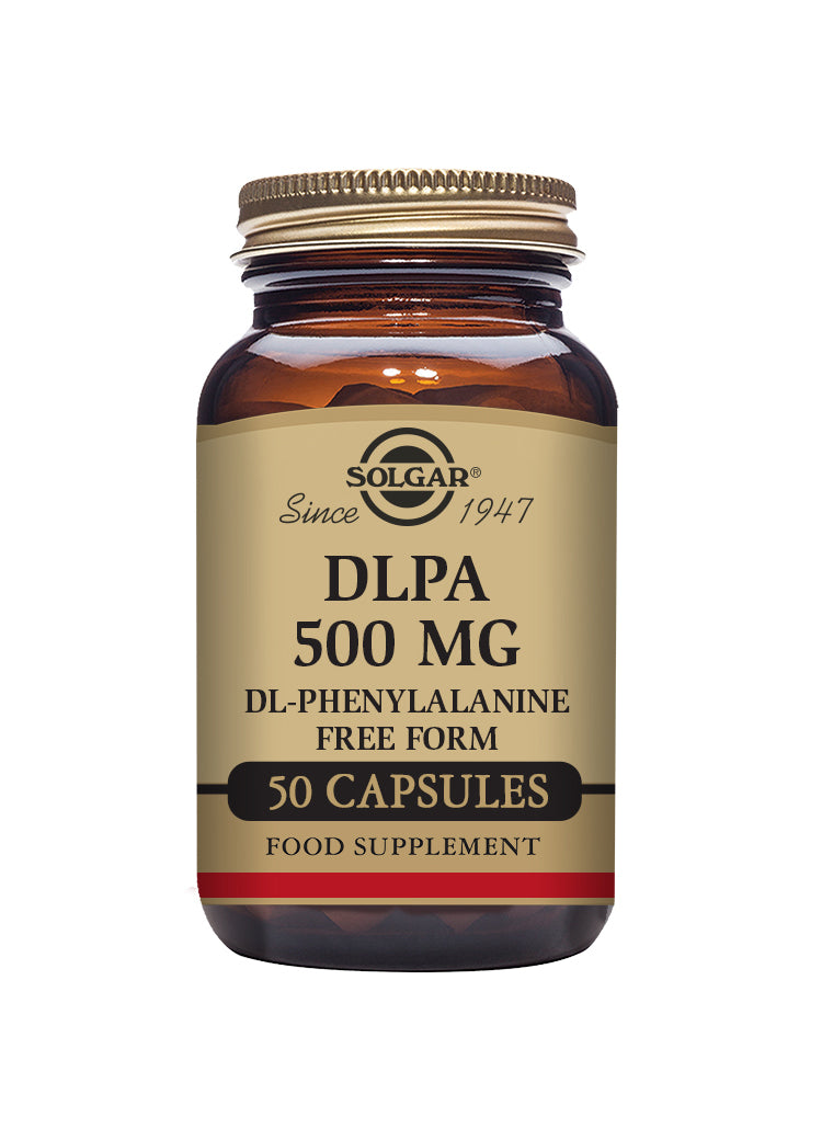 Solgar DLPA (DL-Phenylalanine) 500 mg 50 Vegetable Capsules