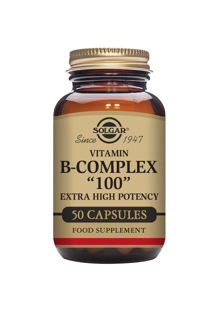 Solgar Vitamin B-Complex 100 Extra High Potency 50 Vegetable Capsules