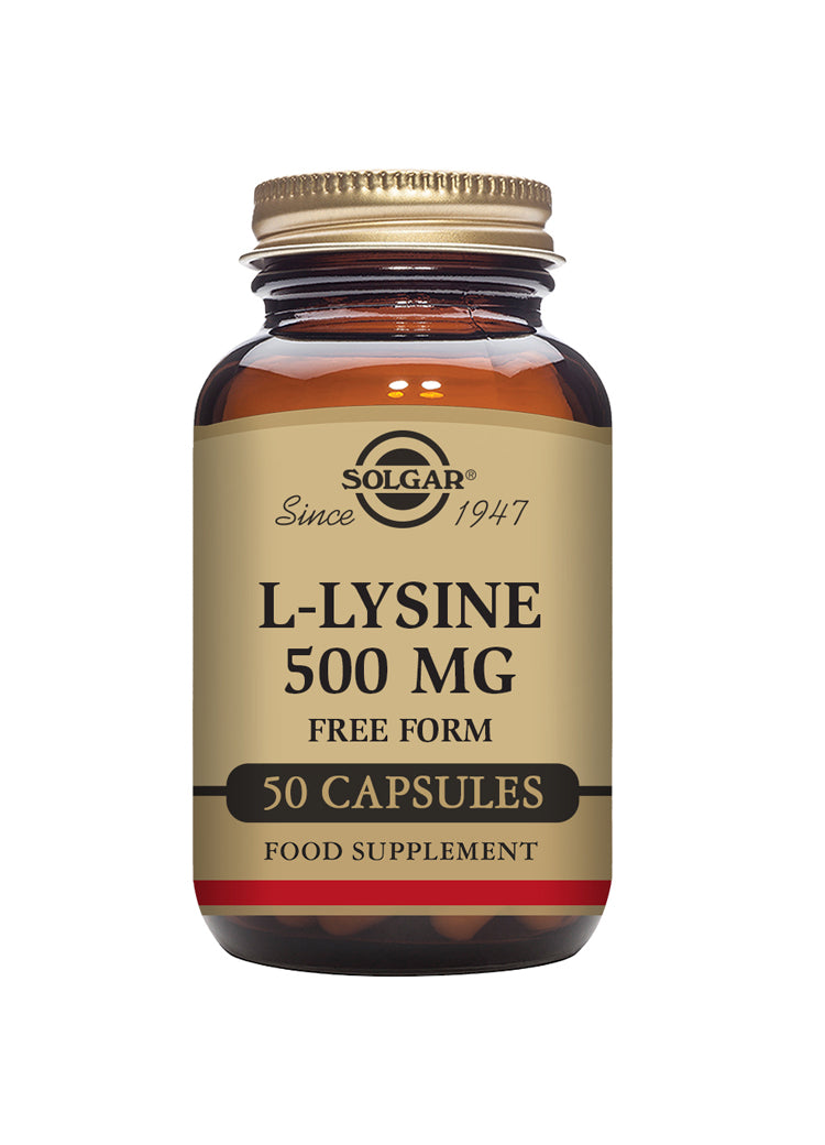Solgar L-Lysine 500mg 50 Vegetable Capsules