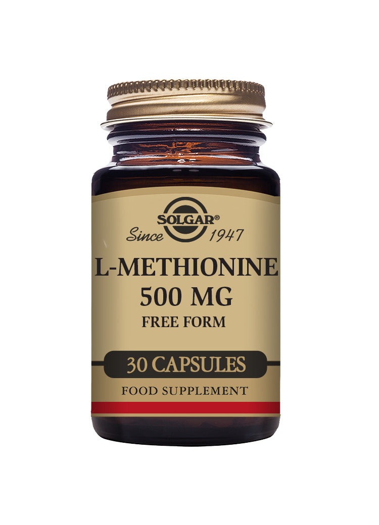 Solgar L-Methionine 500mg 30 Vegetable Capsules