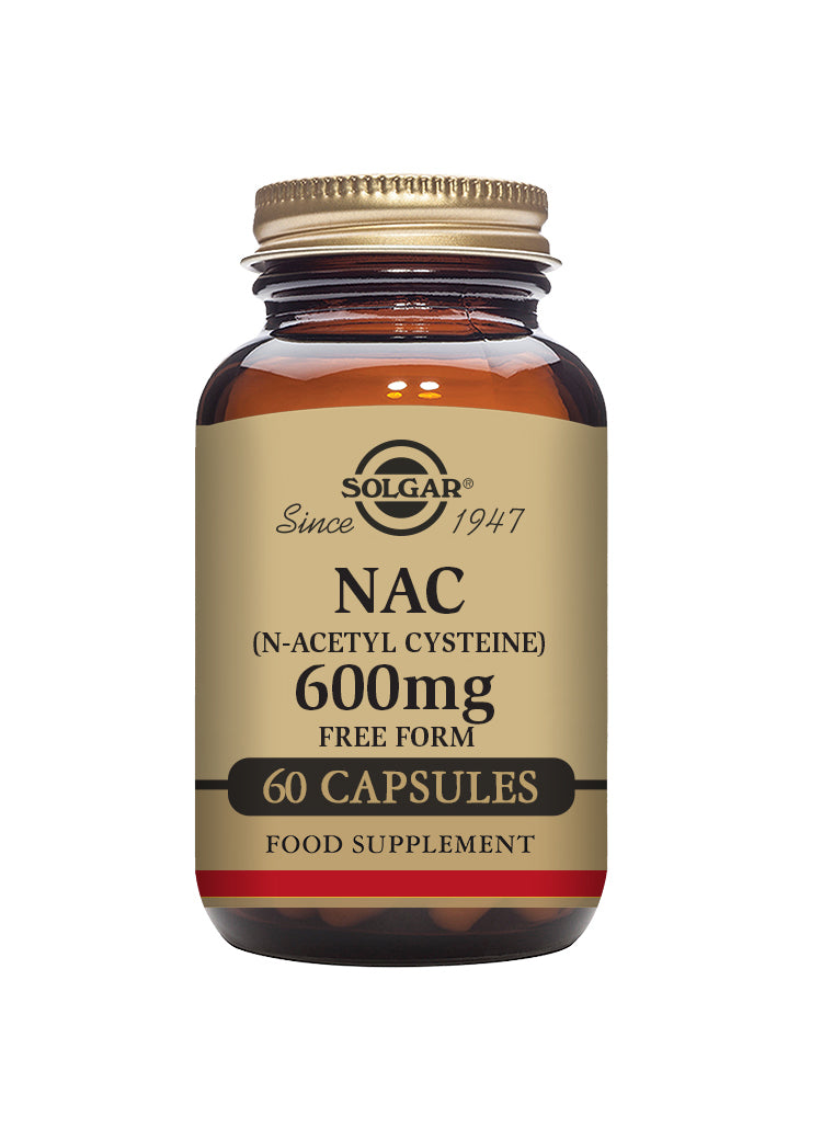 Solgar NAC (N-Acetyl-L-Cysteine) 600 mg 60 Vegetable Capsules
