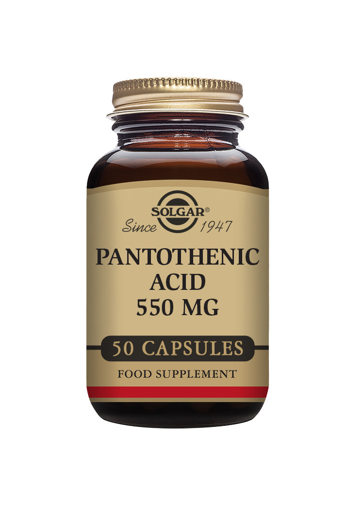 Solgar Pantothenic Acid 550 mg 50 Vegetable Capsules