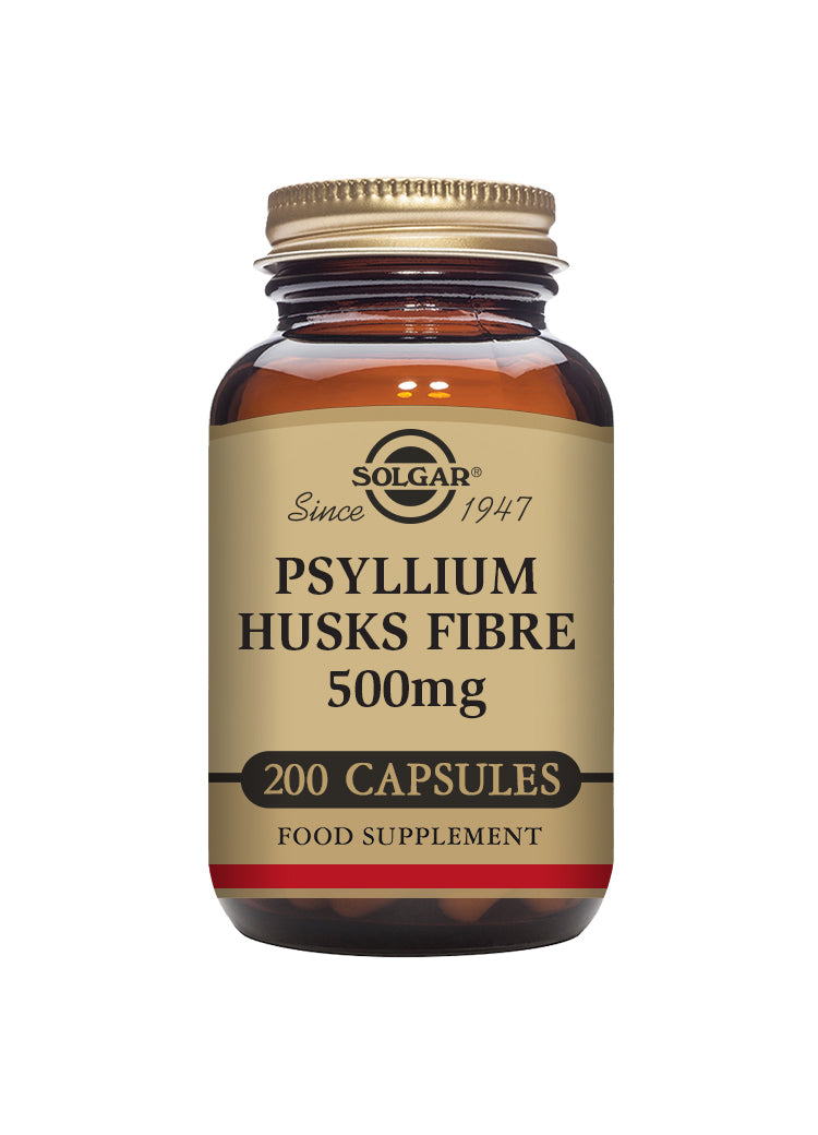 Solgar Psyllium Husks Fibre 500mg 200 Vegetable Capsules