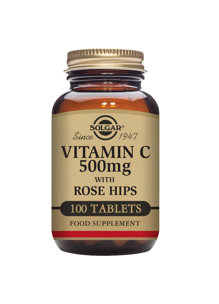 Solgar Vitamin C 500mg With Rose Hips 100 Tablets