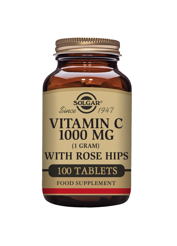 Solgar Vitamin C 1000mg With Rose Hips 100 Tablets