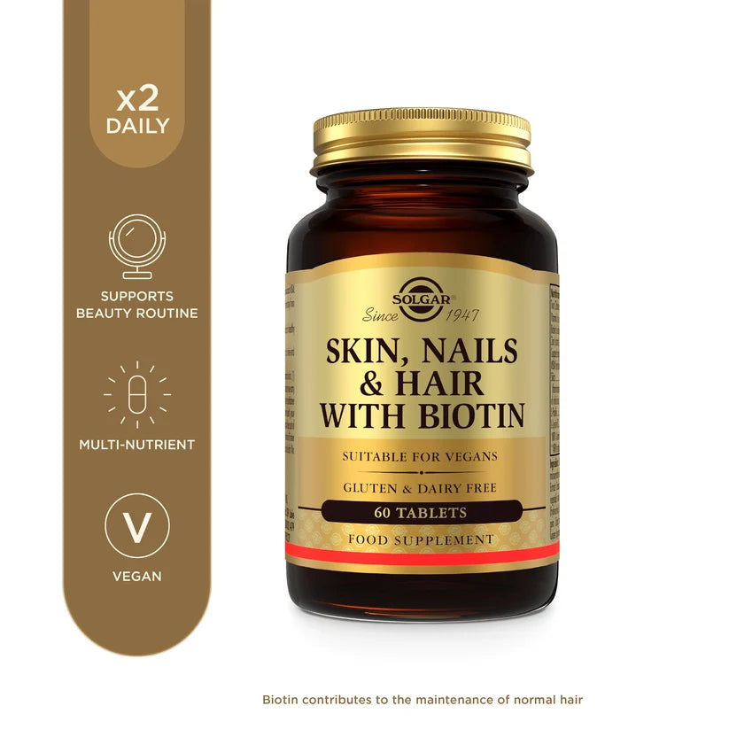 Solgar Skin, Nails & Hair Formula with Biotin 60 Tablets