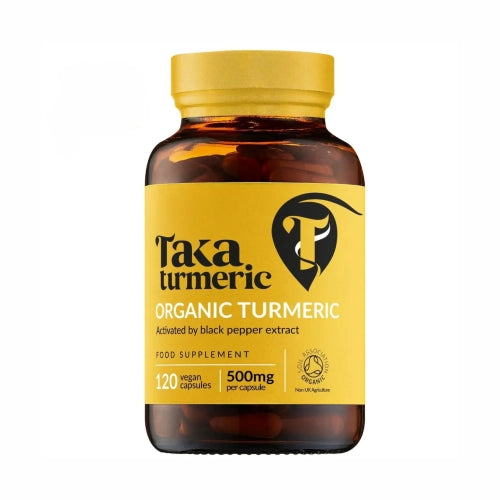 Taka Turmeric Organic Turmeric with Black Pepper Extract 120 Capsules